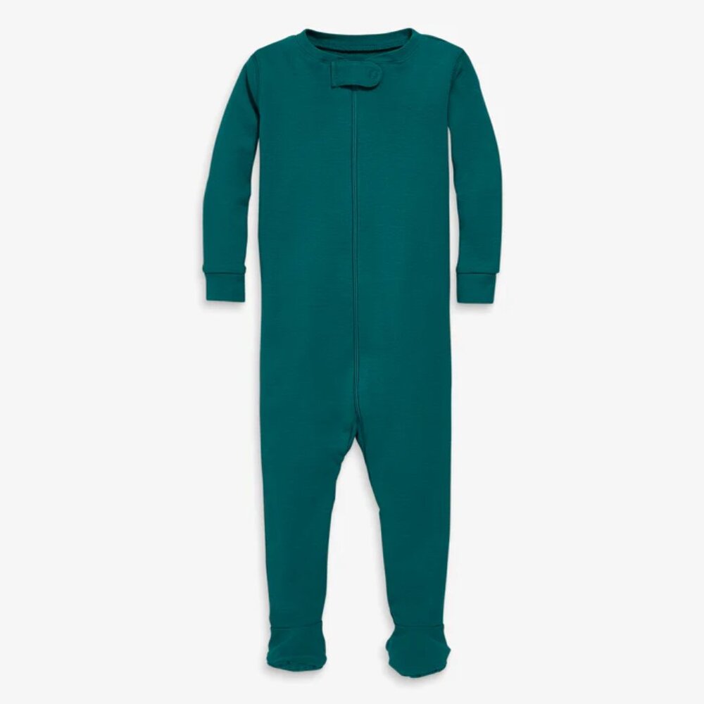 Primary Organic Footie Pajama in Spruce 12-18 month